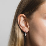 Pearl Hoops Small – Silver