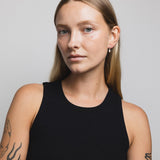 Pearl Hoops Small – Silver