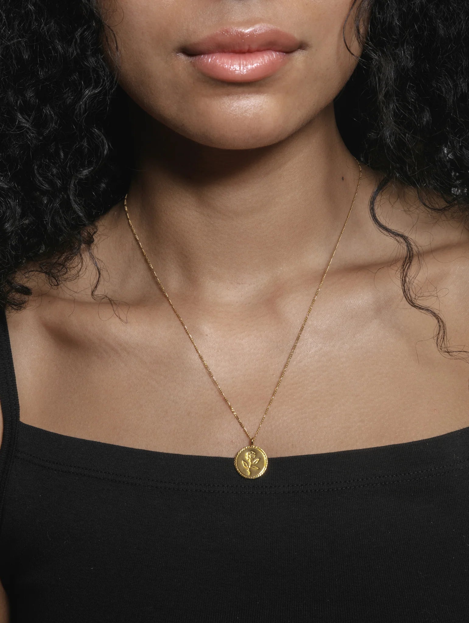 Wolf Circus - Rose Coin Gold Necklace -