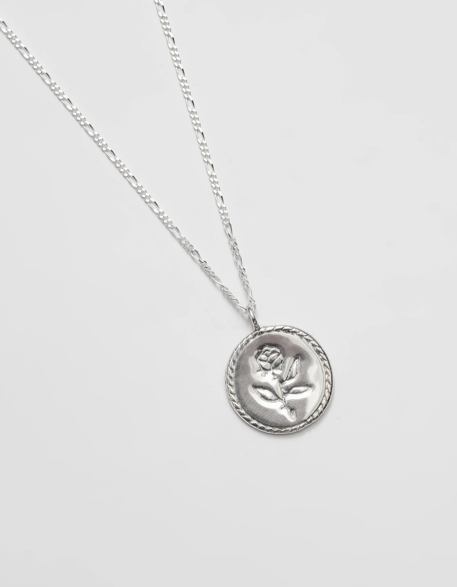 Wolf Circus - Rose Coin Silver Necklace -