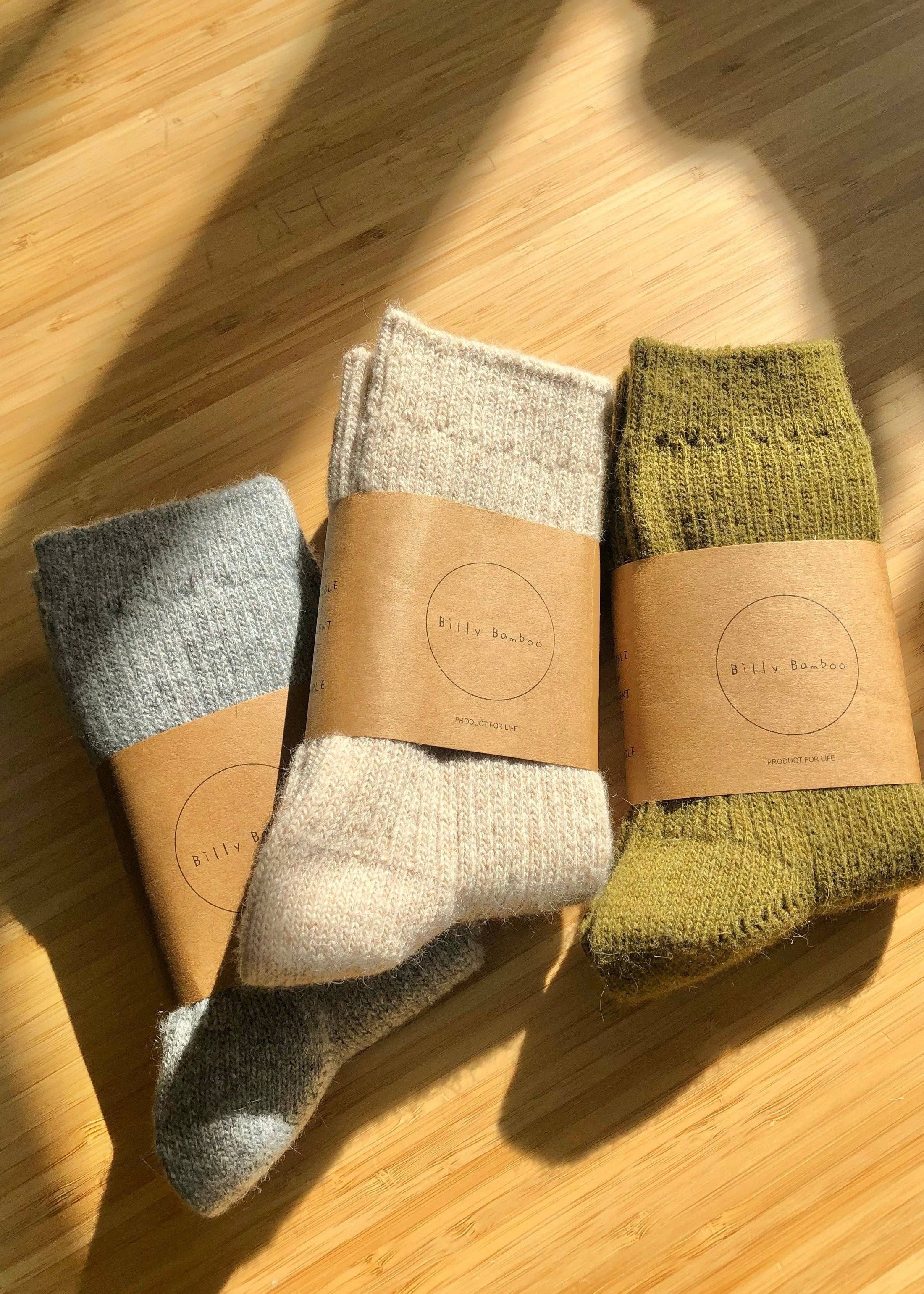 Billy Bamboo - Iceland Wool Sock – Grey Melange -