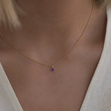 Leah Alexandra - Birthstone Necklace | February - Amethyst