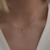 Leah Alexandra - Birthstone Necklace | August - Peridot