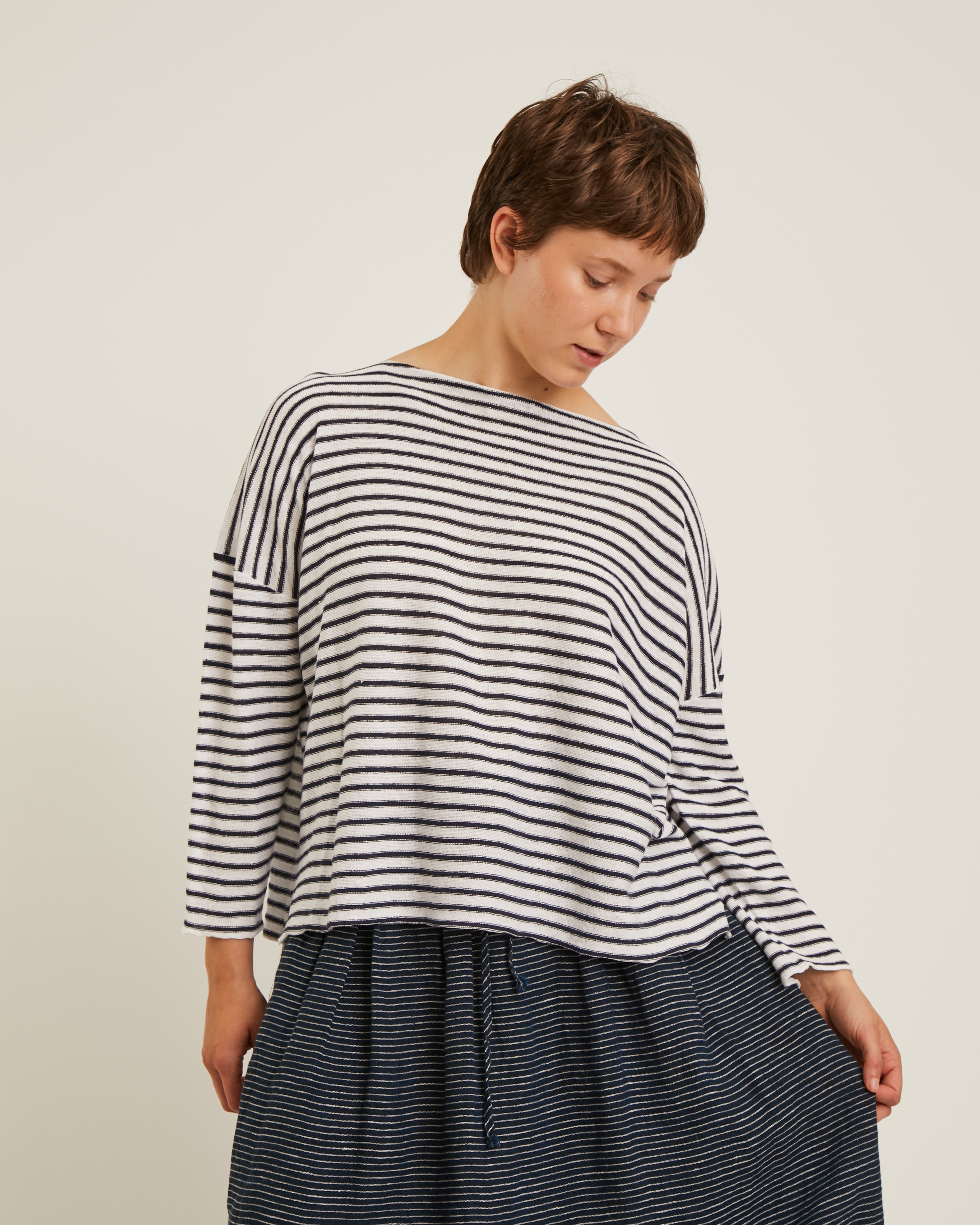 Naïf - Enora Stripe Sweater - Navy White