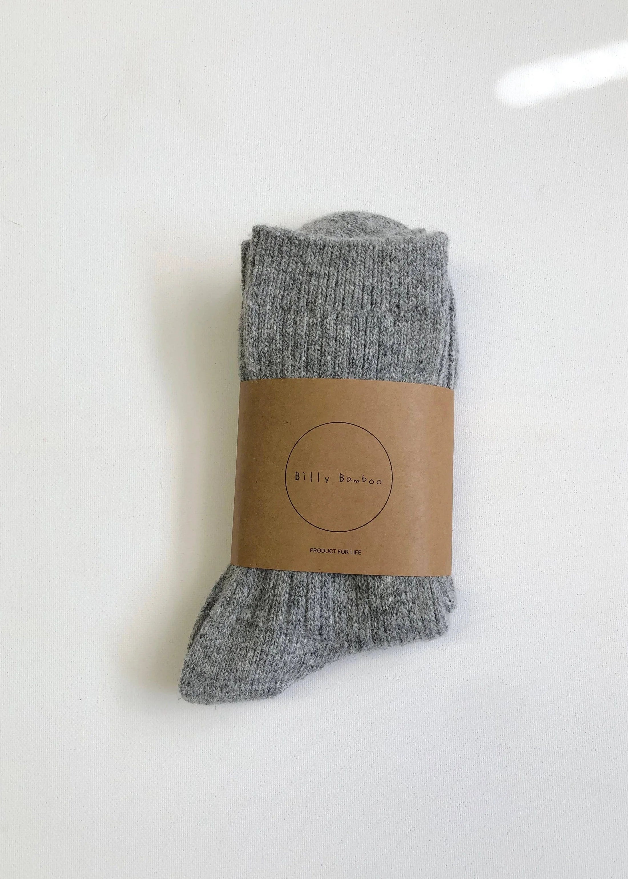 Billy Bamboo - Iceland Wool Sock – Grey Melange -