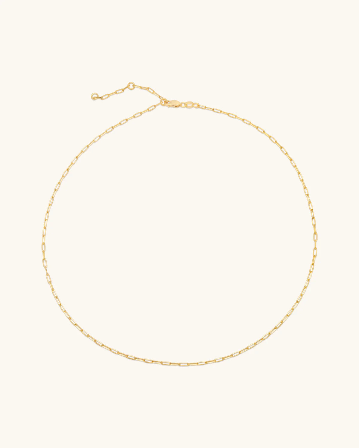 Leah Alexandra - Flat Drawn Chain Necklace – Gold -