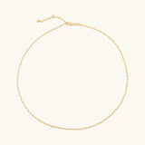Leah Alexandra - Flat Drawn Chain Necklace – Gold -