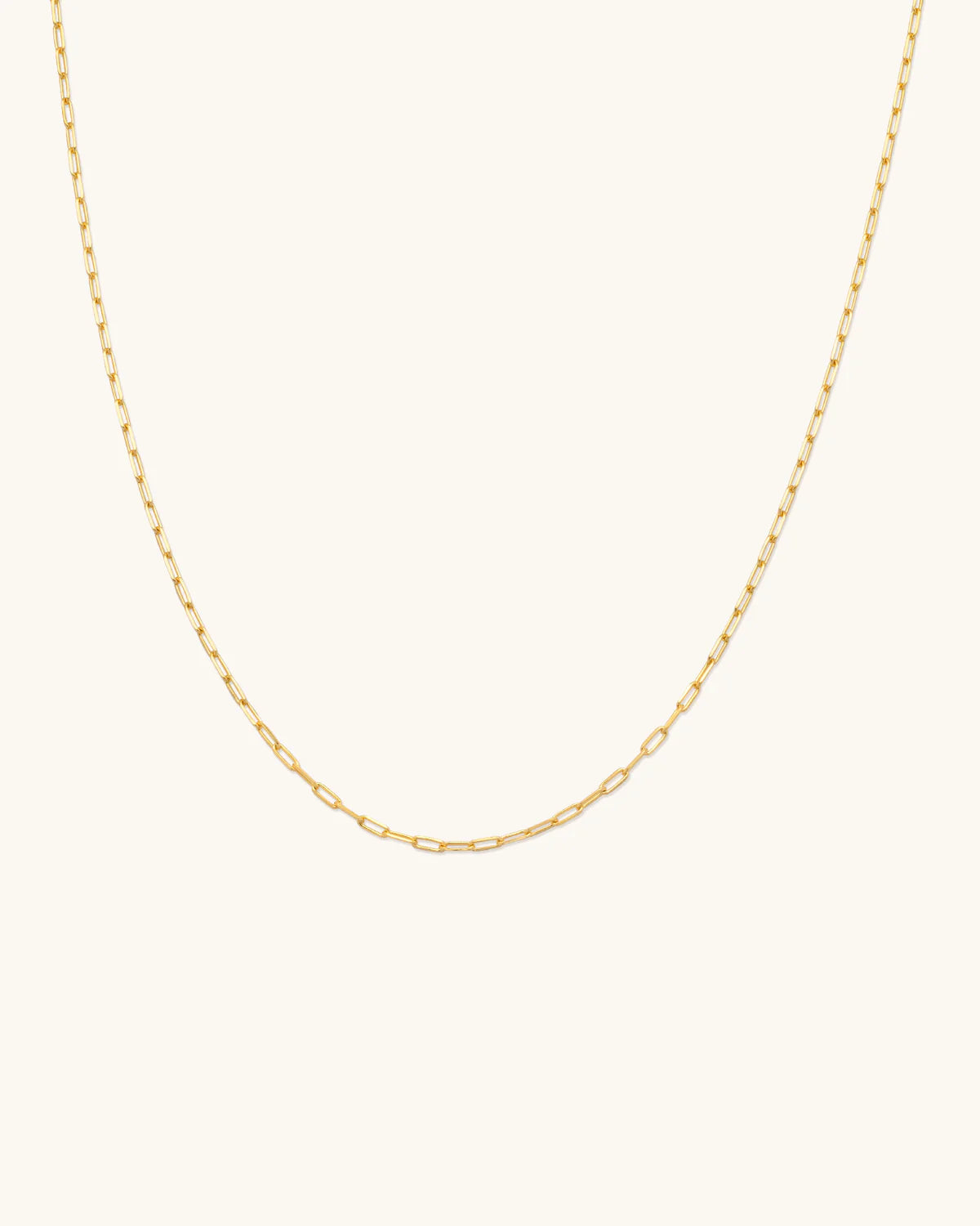 Leah Alexandra - Flat Drawn Chain Necklace – Gold -