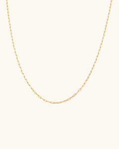 Leah Alexandra - Flat Drawn Chain Necklace – Gold -
