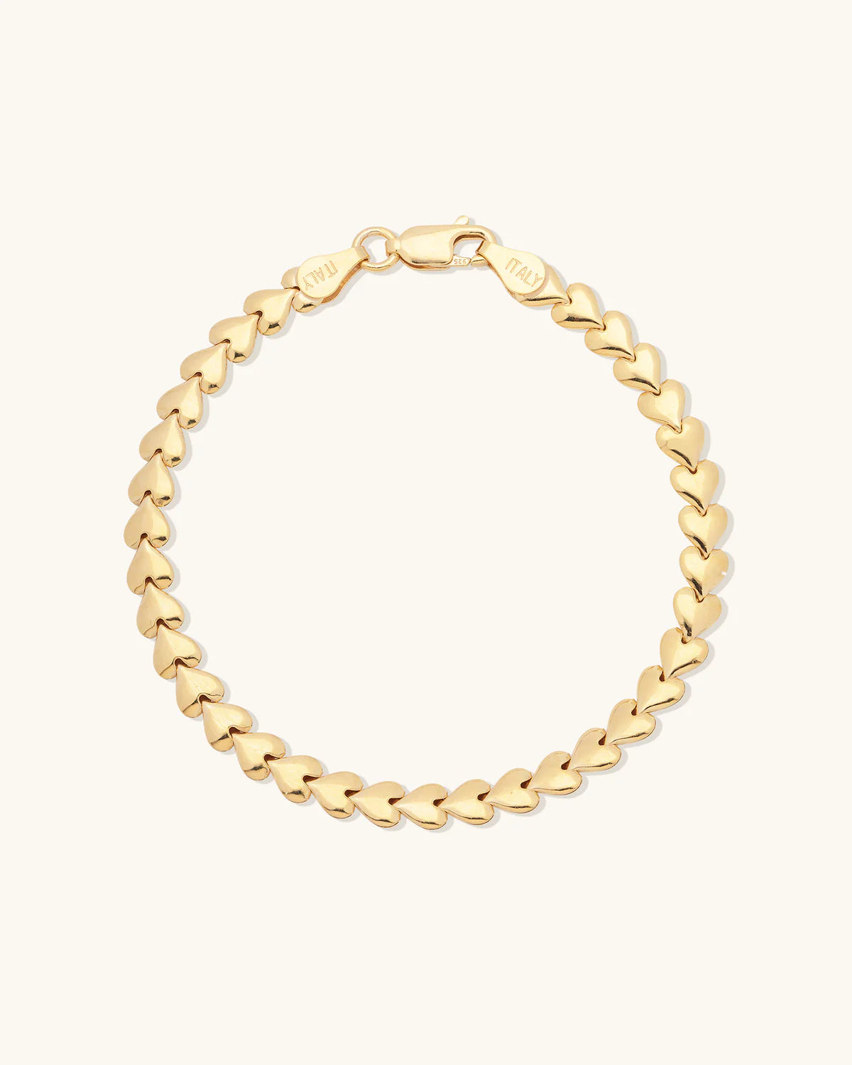 Leah Alexandra - Herringheart Chain Bracelet – Gold 6.5" -