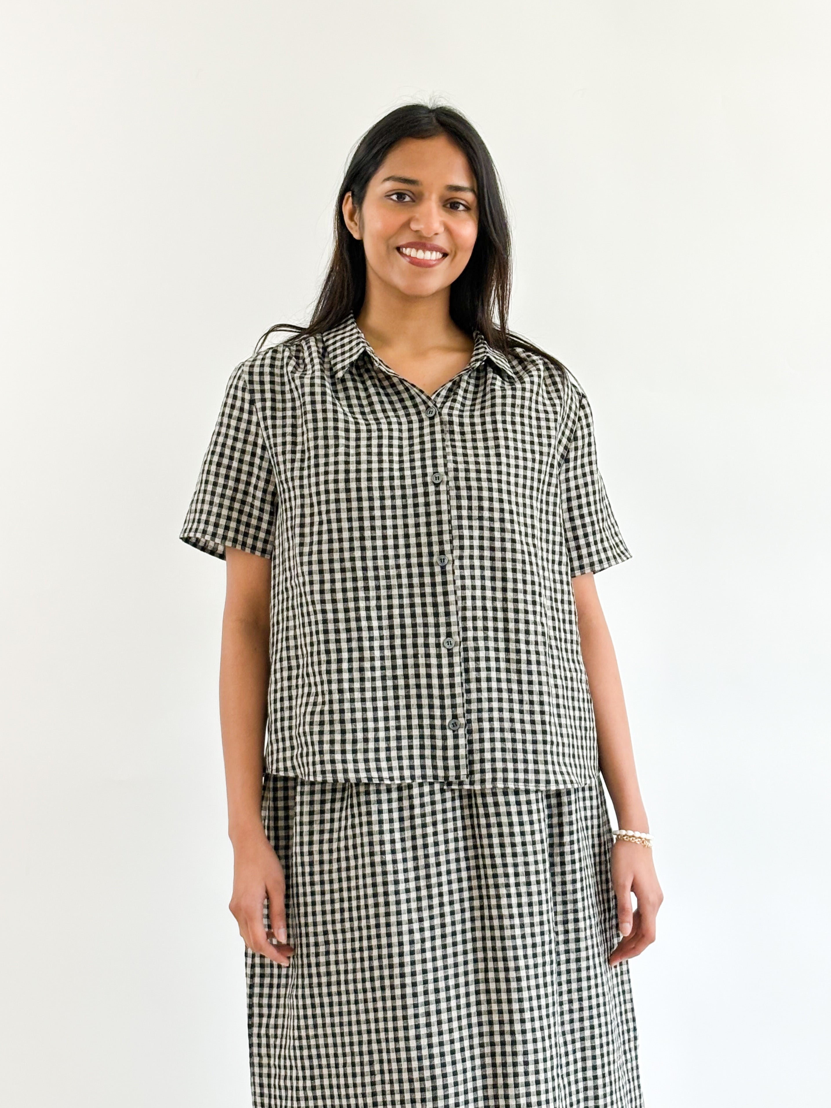 Sattva by Sarah - Button Blouse - Gingham