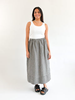Sattva by Sarah - Wide Hem Sunday Skirt - Gingham
