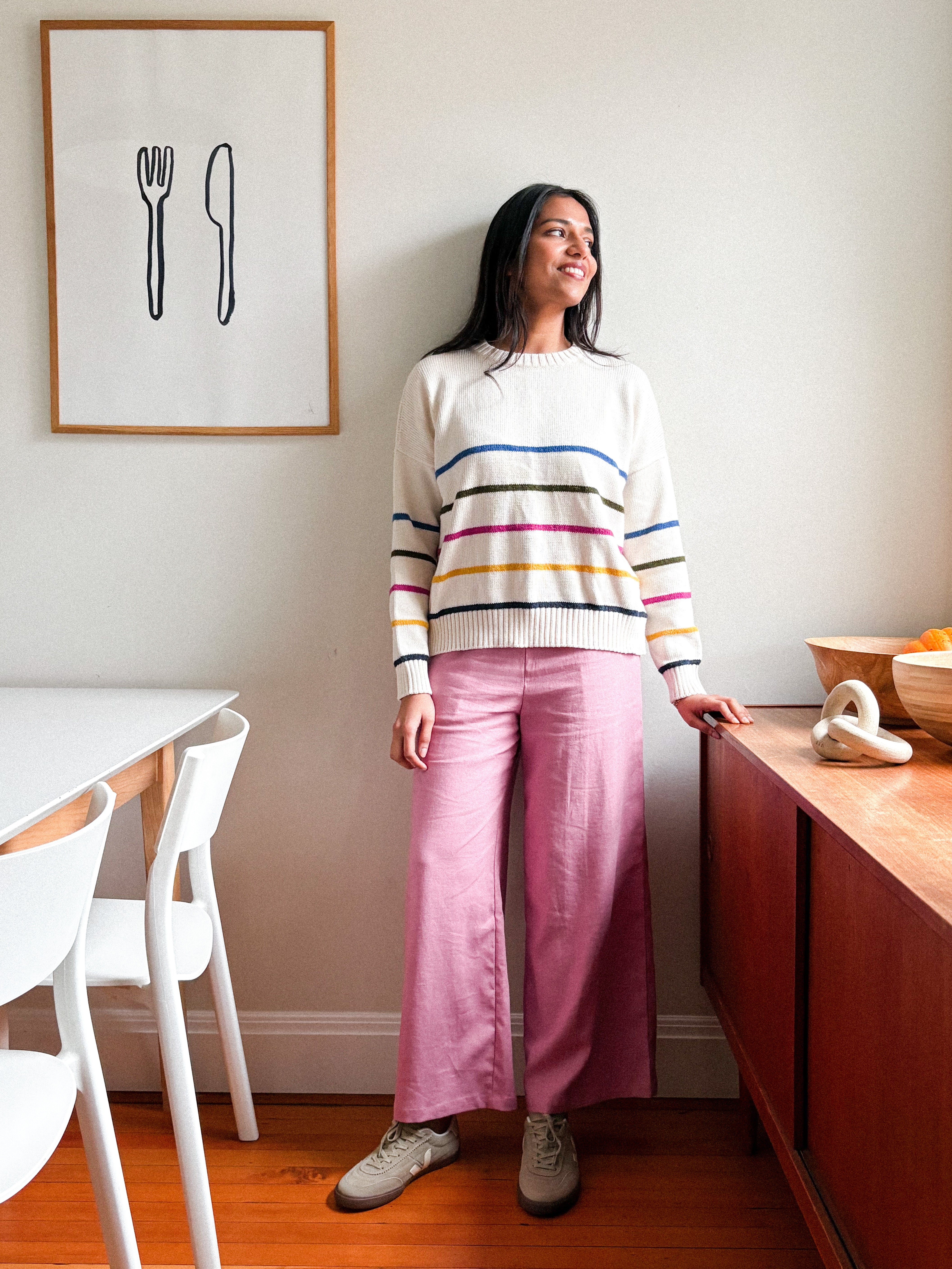 Sattva by Sarah - Striped Crew -