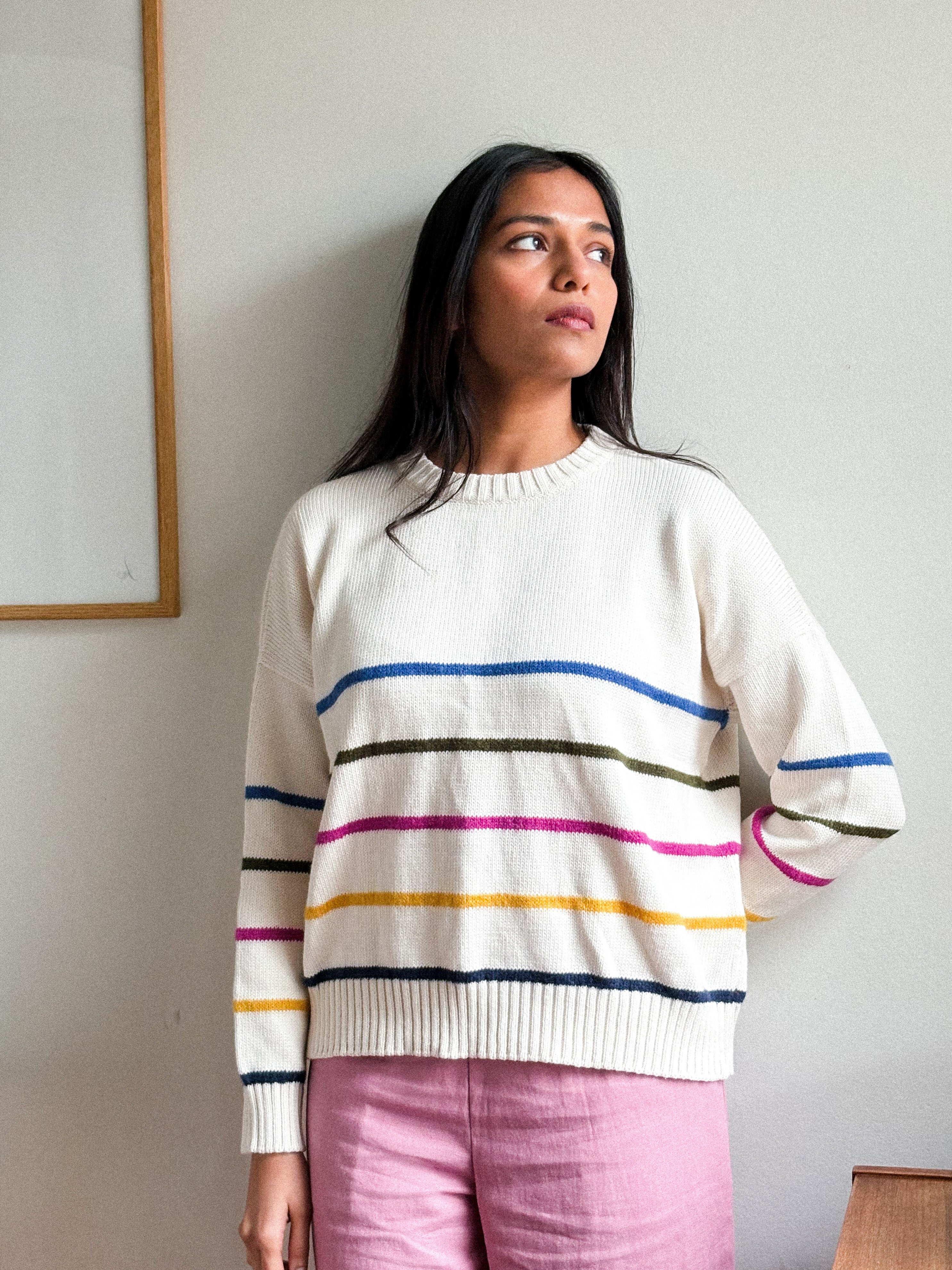 Sattva by Sarah - Striped Crew -