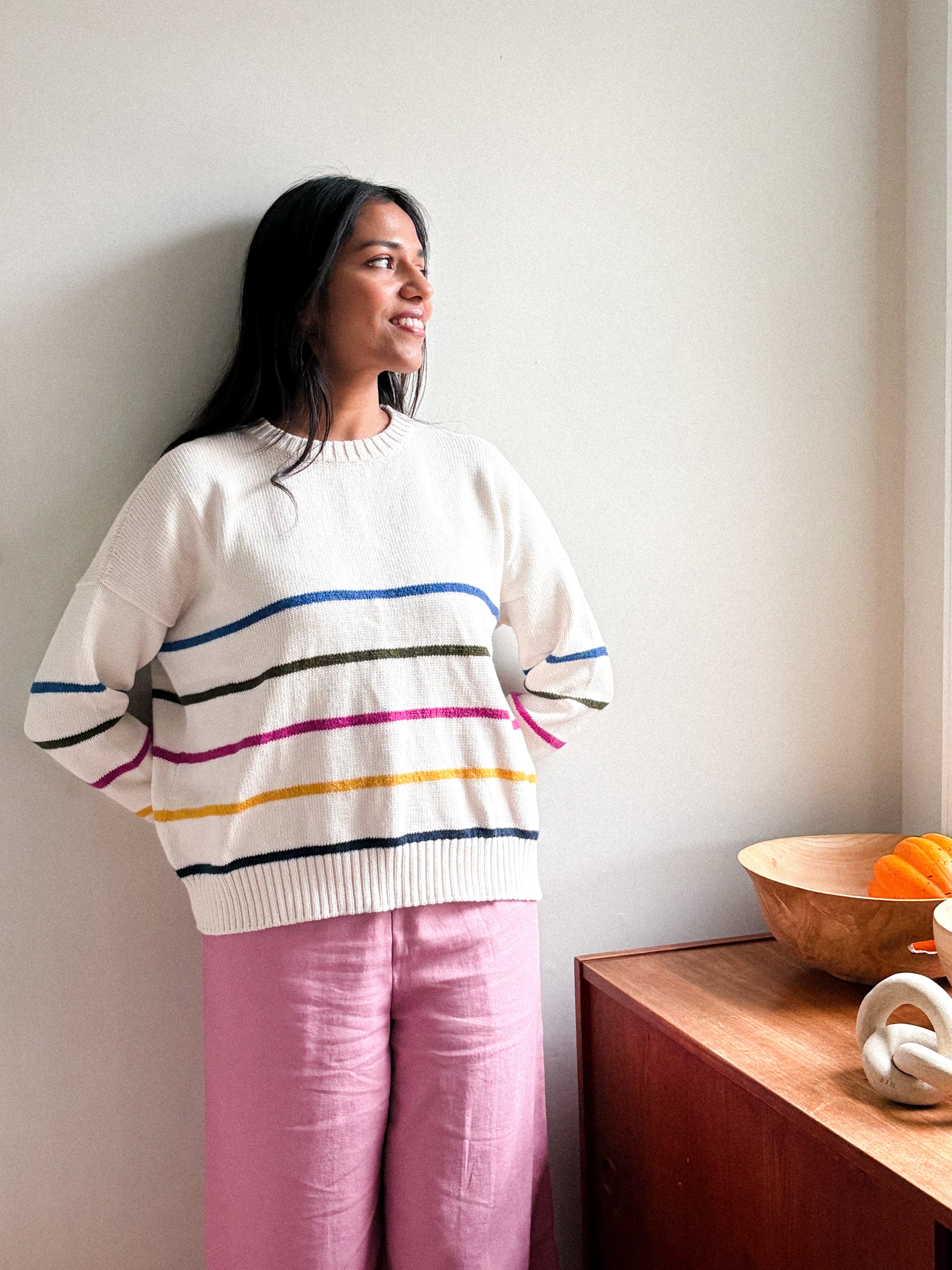 Sattva by Sarah - Striped Crew -