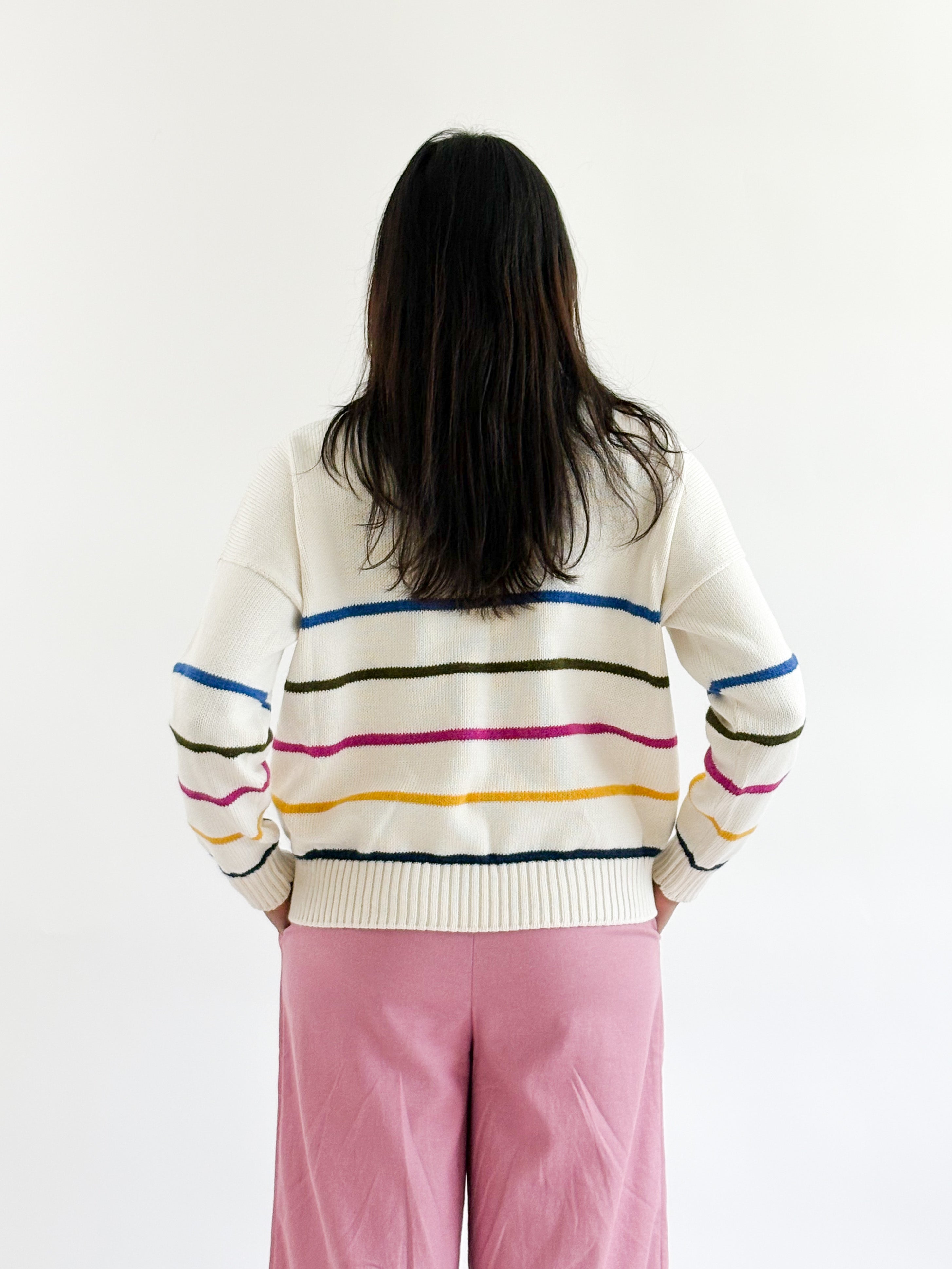 Sattva by Sarah - Striped Crew -