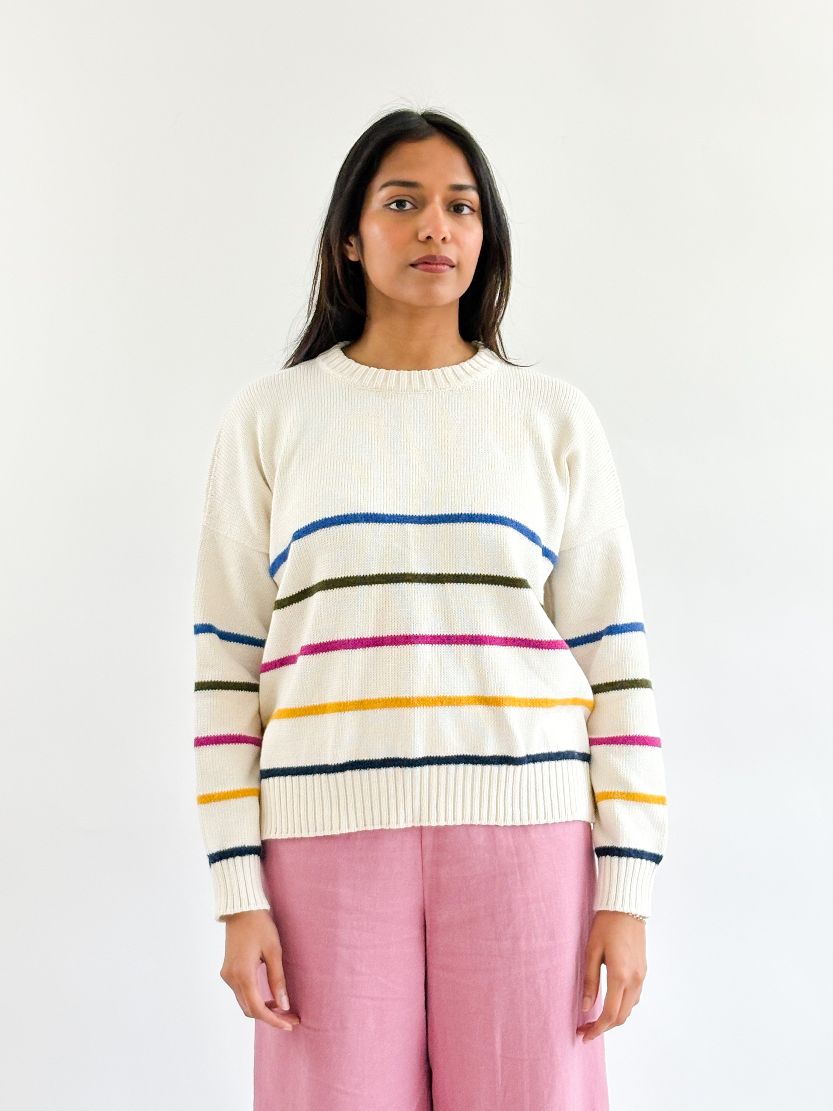 Sattva by Sarah - Striped Crew - Rainbow