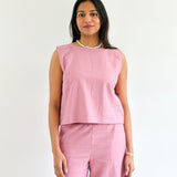 Sattva by Sarah - Coastal Linen Tank - Pink