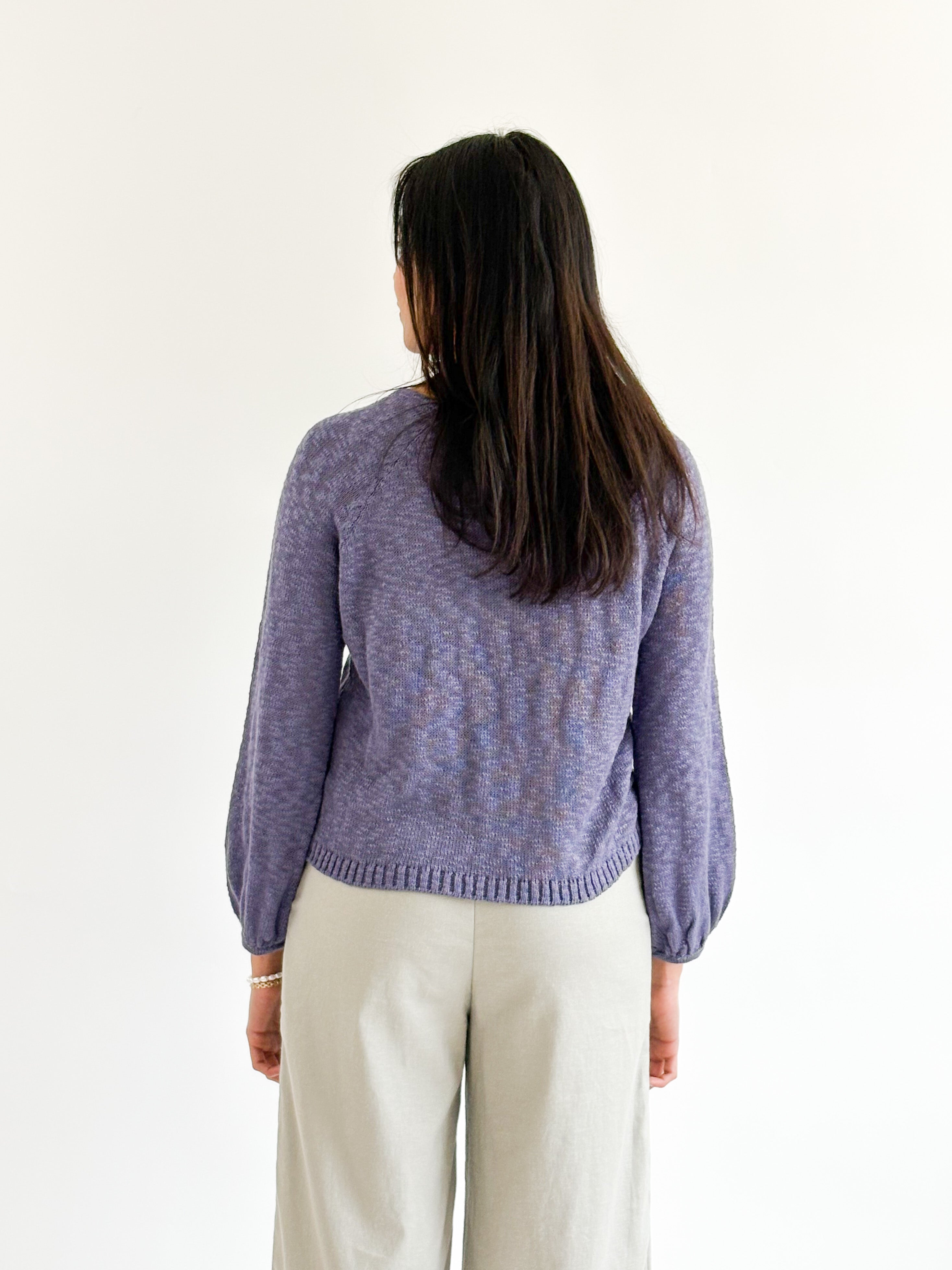 Sattva by Sarah - Flame Balloon Sleeve Sweater -