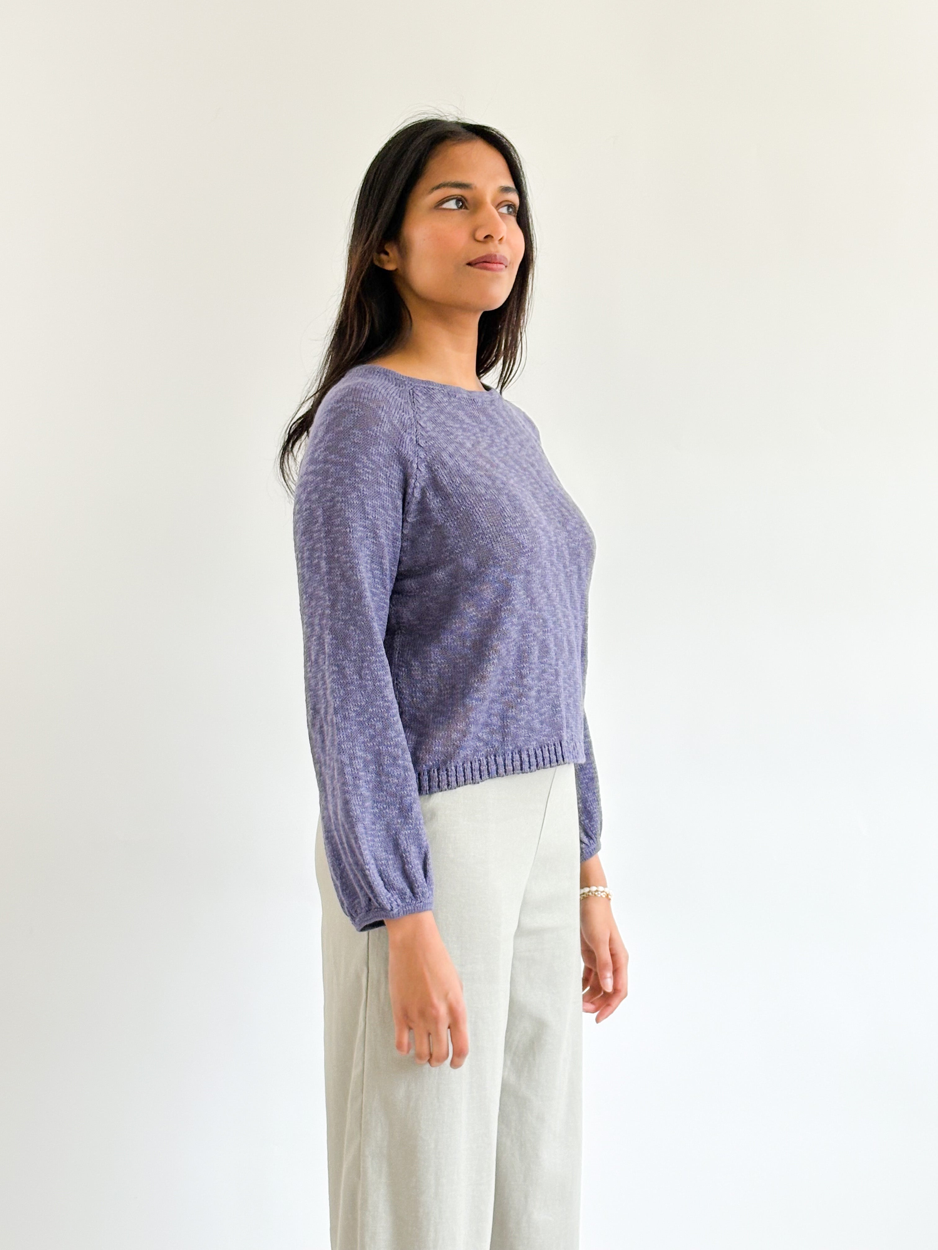 Sattva by Sarah - Flame Balloon Sleeve Sweater -