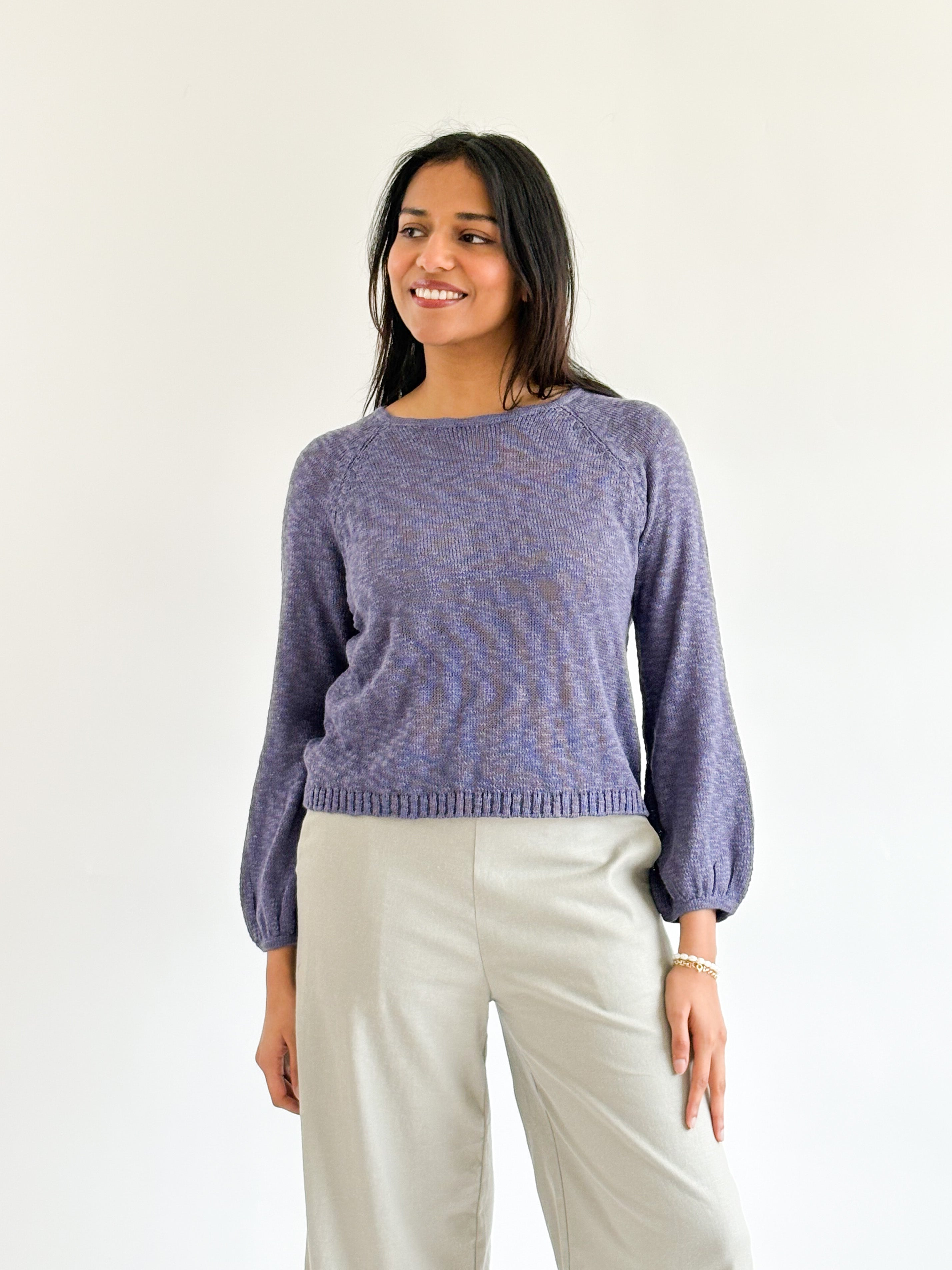 Sattva by Sarah - Flame Balloon Sleeve Sweater -