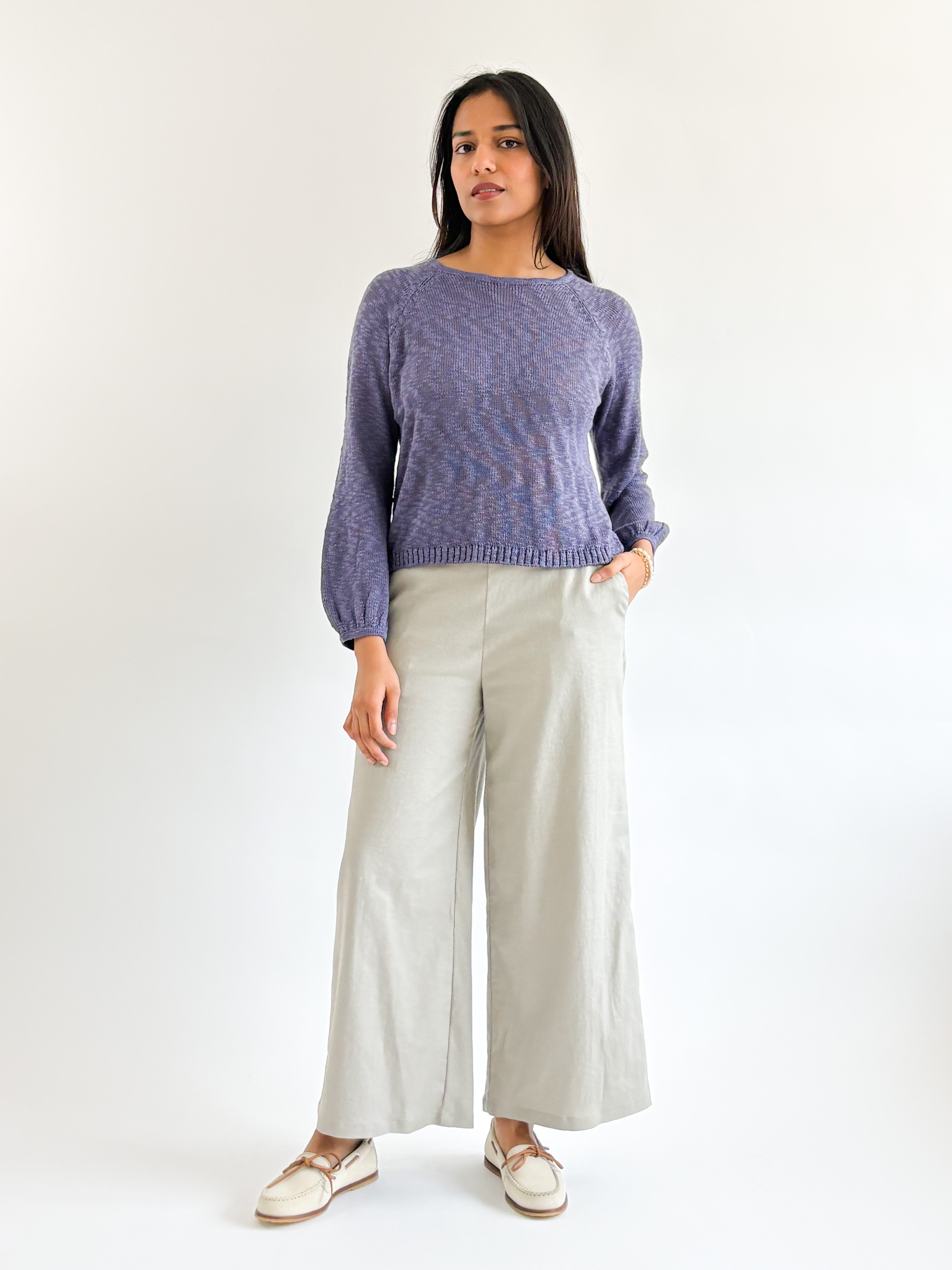 Sattva by Sarah - Flame Balloon Sleeve Sweater -