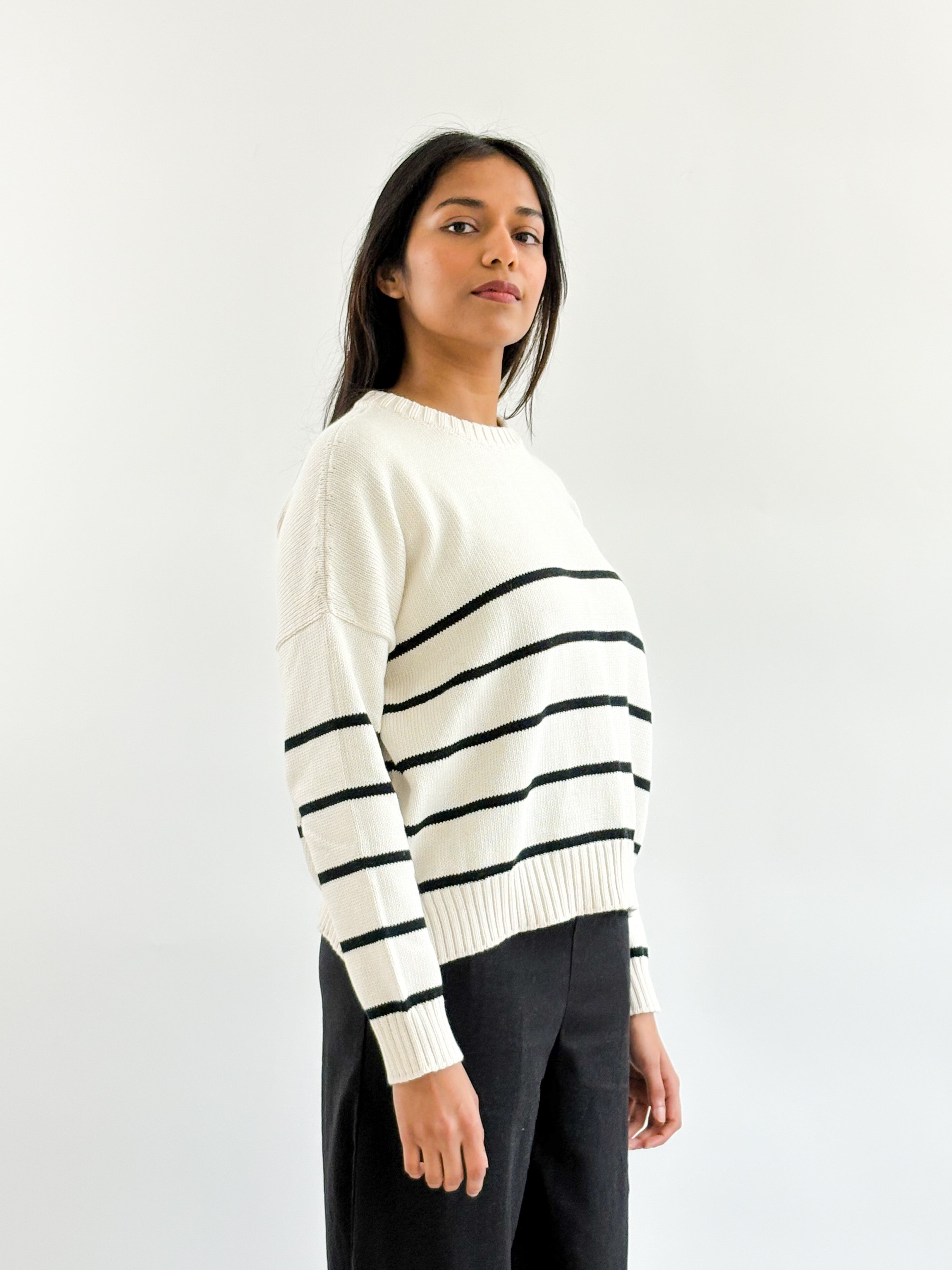 Sattva by Sarah - Striped Crew -