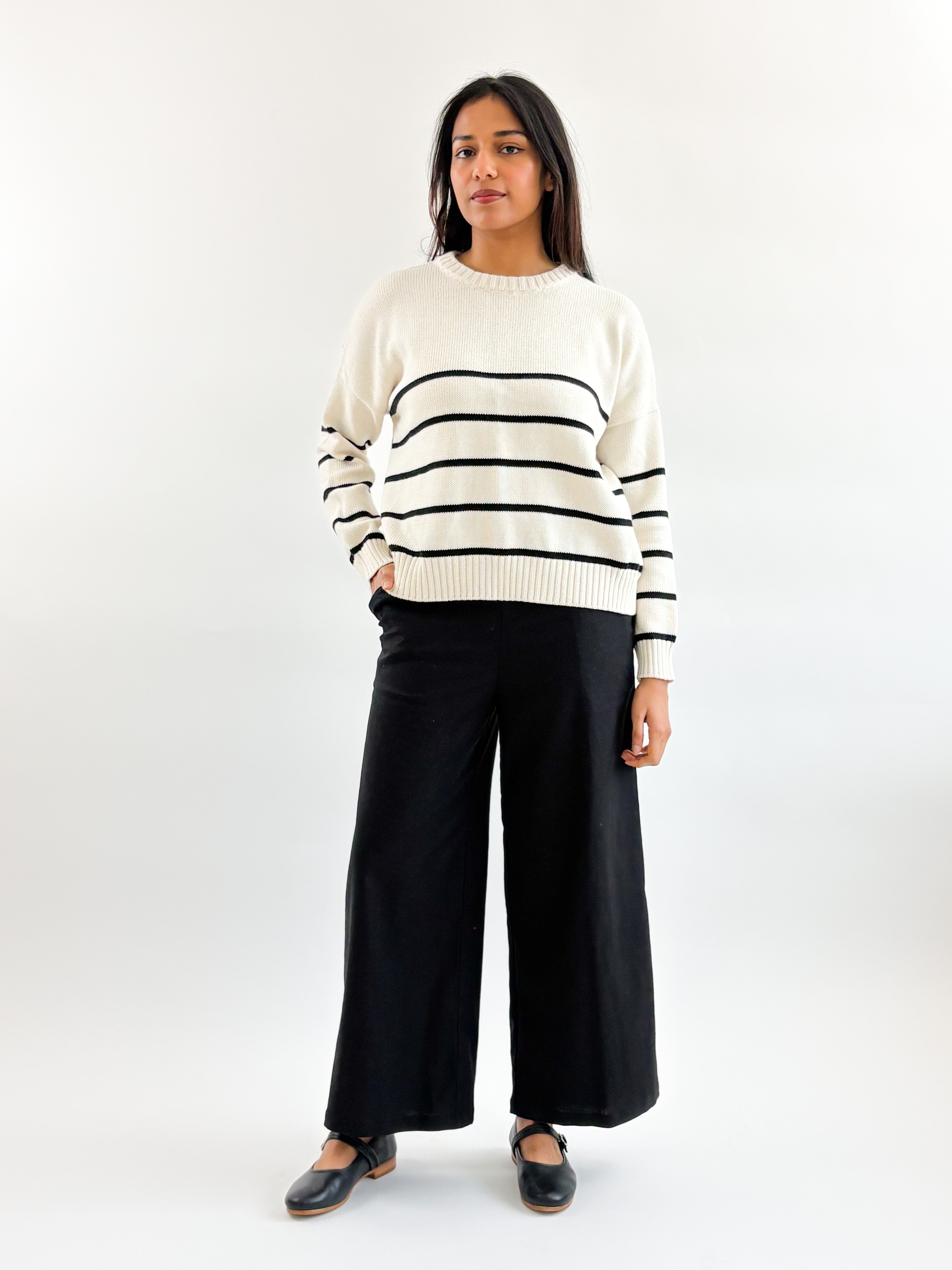 Sattva by Sarah - Striped Crew -