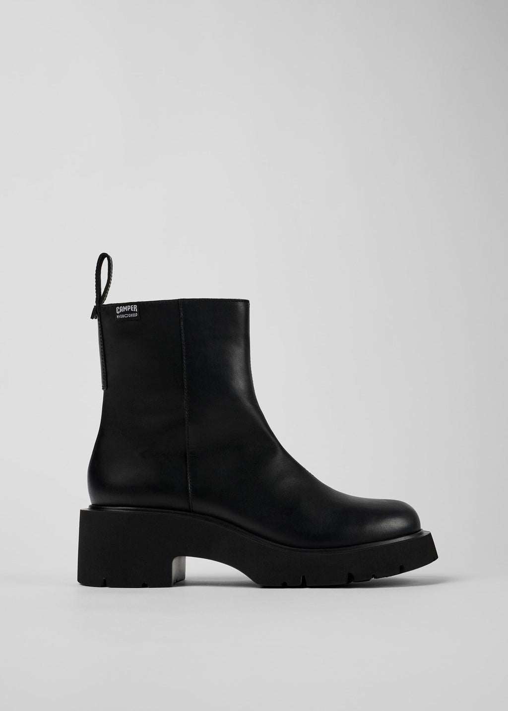 Camper - Milah Black Leather Boot - Black