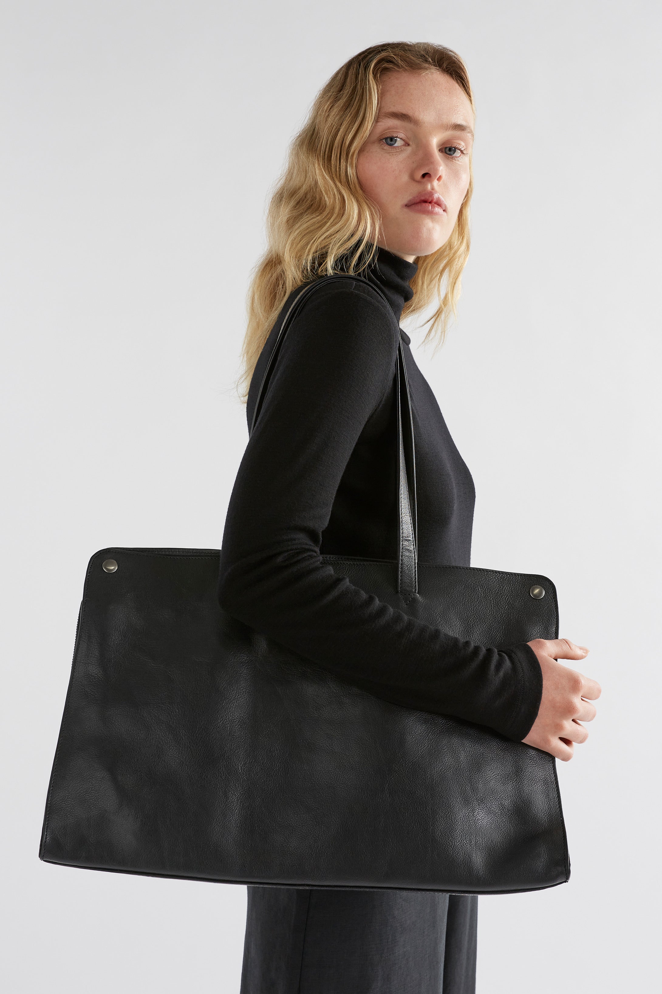 ELK Leather - Edda Large Bag – Black -