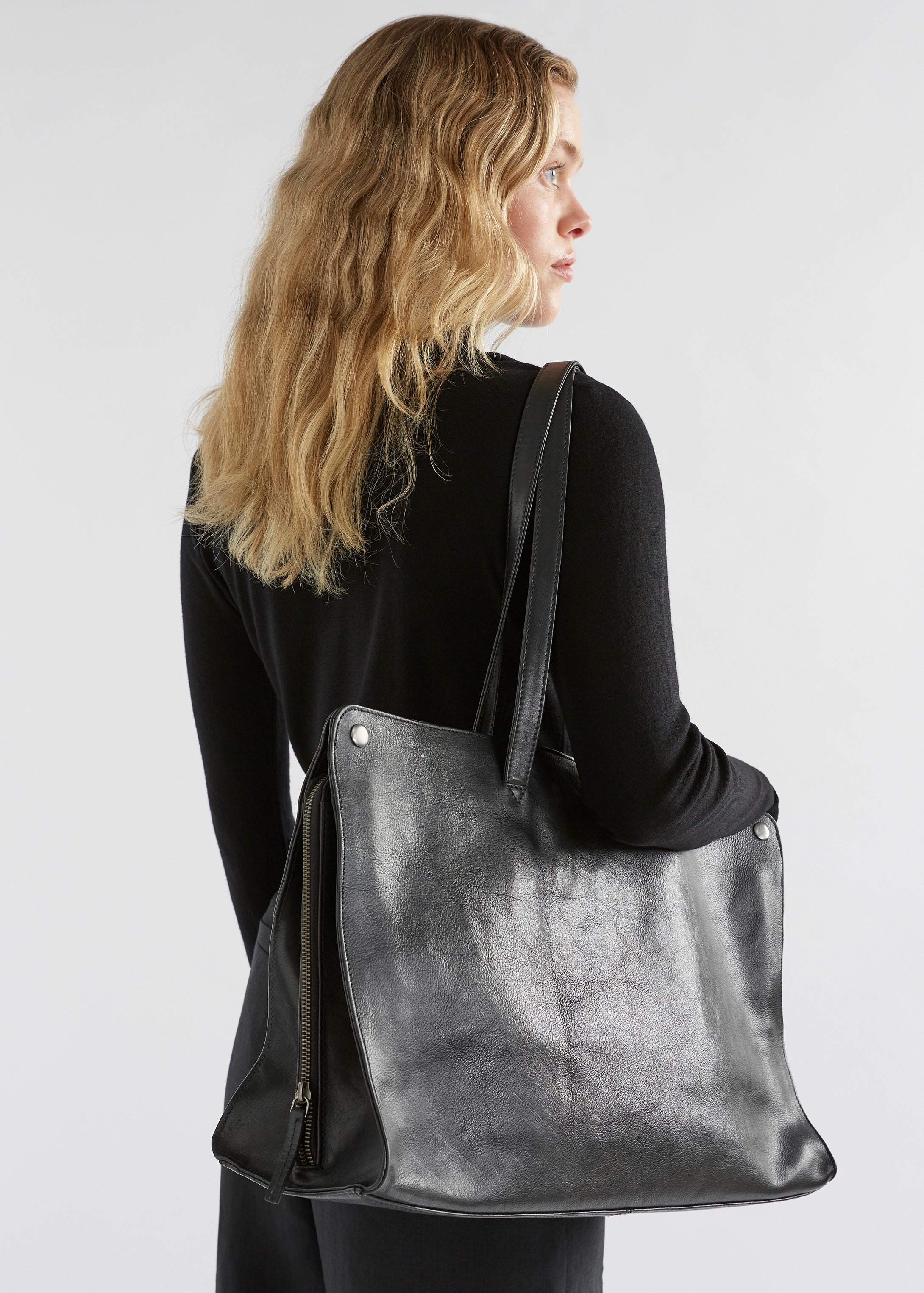 ELK Leather - Edda Large Bag – Black -