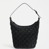 ELK Leather - Lumme Smocked Shoulder Bag – Black -