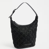 ELK Leather - Lumme Smocked Shoulder Bag – Black -