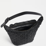 ELK Leather - Lumme Smocked Shoulder Bag – Black -