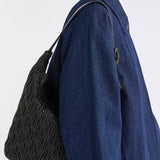 ELK Leather - Lumme Smocked Shoulder Bag – Black -