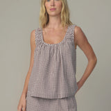 Joe's Jeans - The Ana U-Neck Sleeveless Blouse - Macchiato Gingham