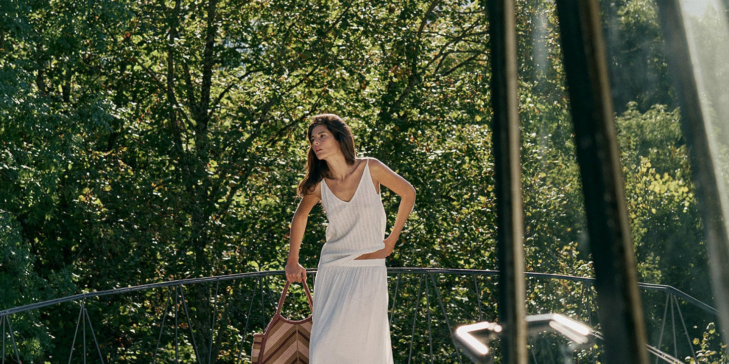 Indi & Cold - Embroidered Midi Skirt -
