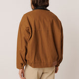 Washed-Effect Quilted Jacket