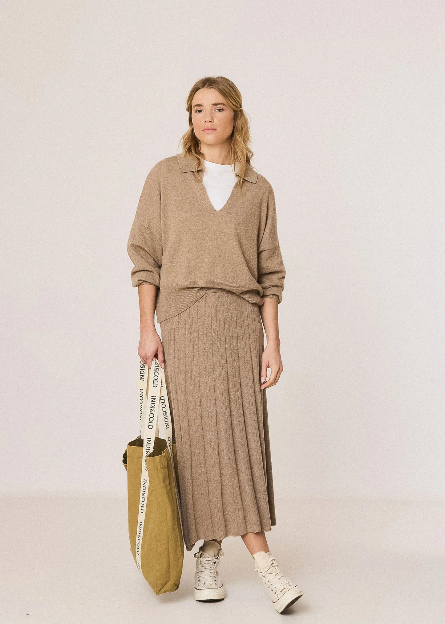 Indi & Cold - Ribbed Cashmere Skirt -