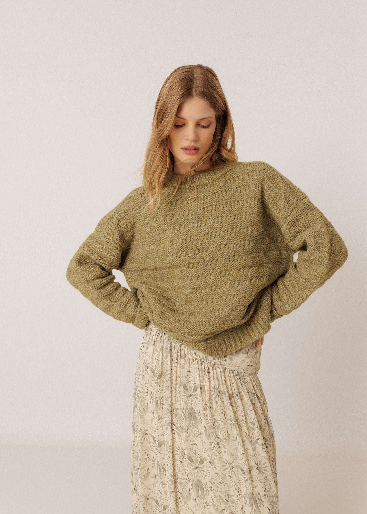 Indi & Cold - Decorative Knit Sweater -