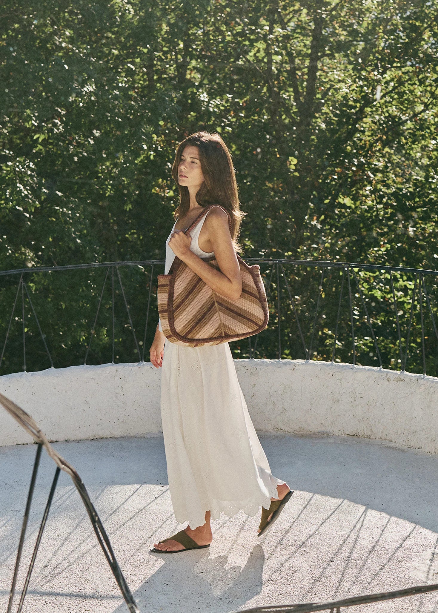 Indi & Cold - Embroidered Midi Skirt -