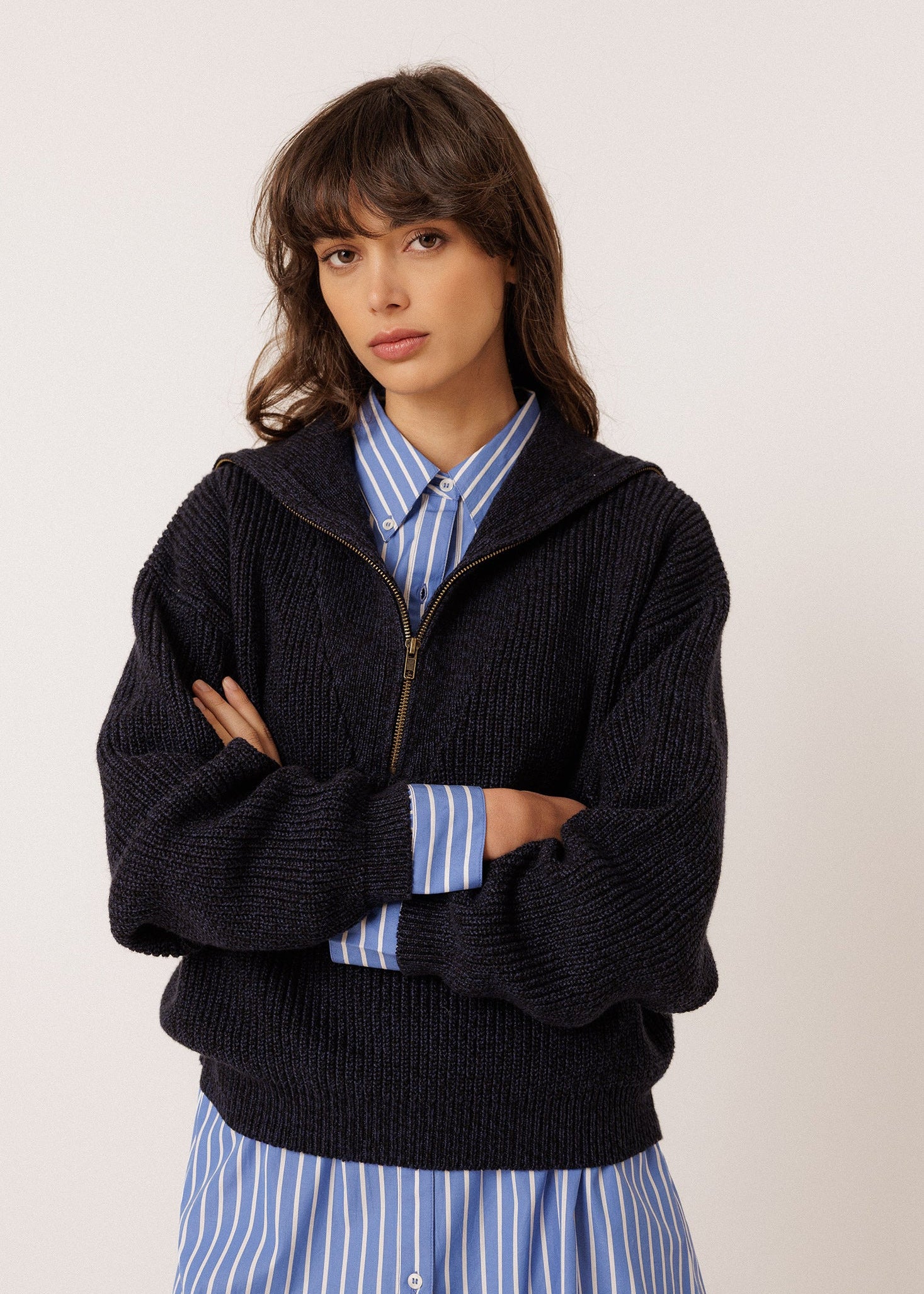 Indi & Cold - Zip Sweater with Merino -