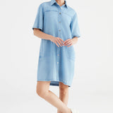 Cup of Joe - Nikki Relaxed Denim Dress - Light Blue