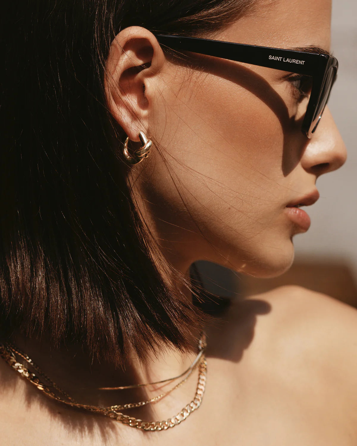 Leah Alexandra - Knot Hoops – Gold -