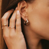 Leah Alexandra - Knot Hoops – Gold -