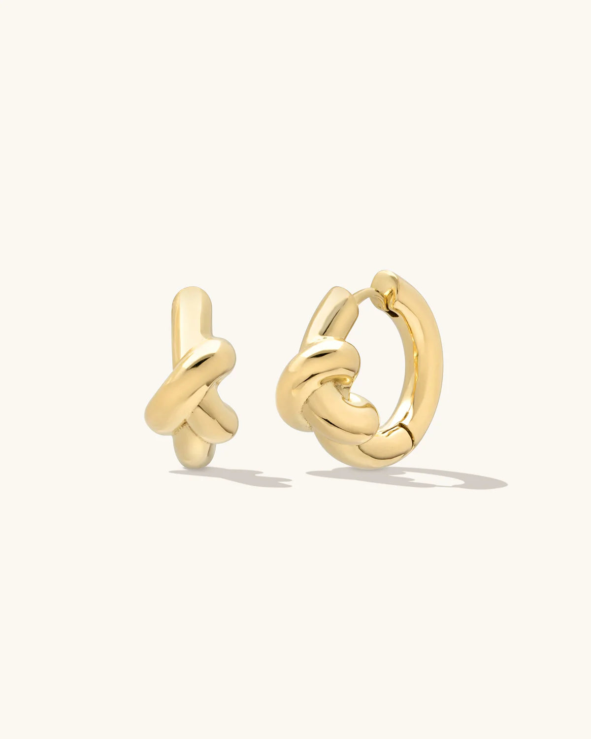 Leah Alexandra - Knot Hoops – Gold -