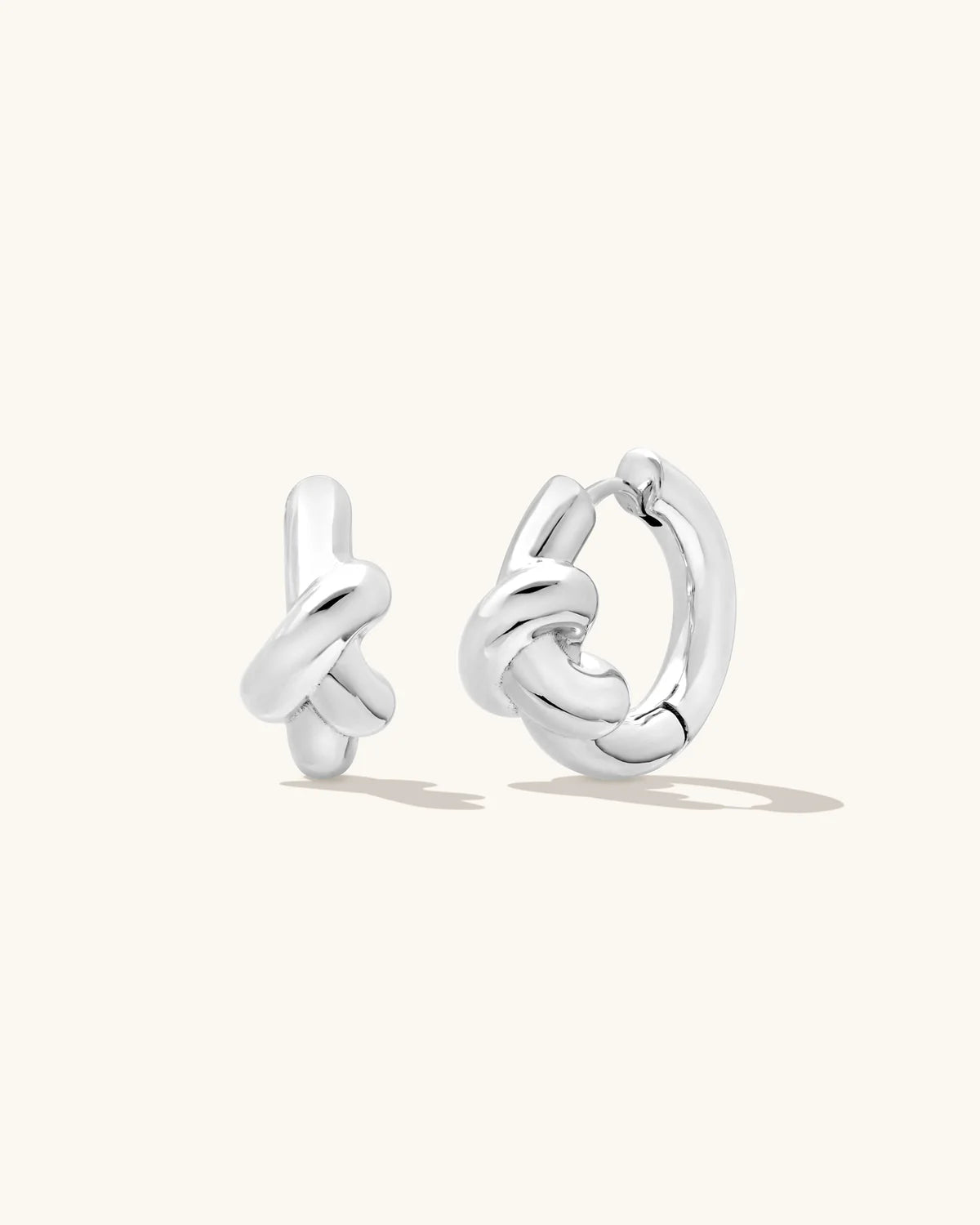 Leah Alexandra - Knot Hoops – Silver -