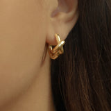 Leah Alexandra - Knot Hoops – Gold -