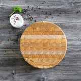 Larch Wood - Round Cheese Board -