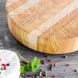 Larch Wood - Round Cheese Board -